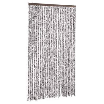 Cortina Mosquitera Chenilla Marrón Y Beige 118x220 Cm Vidaxl