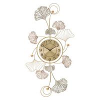 panel decorativo 3d con reloj de metal dorado 525x35x102 cm