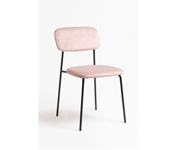 Silla vius black terciopelo - rosa