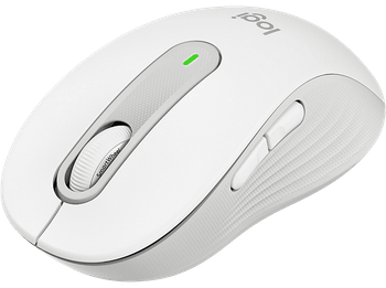 Ratón inalámbrico - Logitech M650 Signature, Clics silenciosos, Botones personalizables, Bluetooth-USB, Multisistema, Pilas 2 años, Blanco