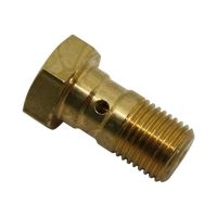 tornillo banjo m10x1 simple cabeza plana acero oro