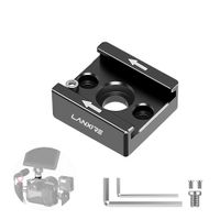 lanxire adaptador zapata fria soporte zapata fria con rosca 14 compatible smallrig jaula camara microfono luz led