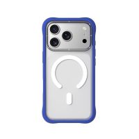 youngkit funda para iphone 17 pro max  carcasa magnetica dynamic ii transparente azul klein silicone diseno moderno y ajuste preciso