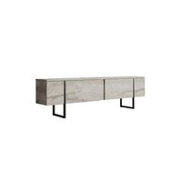 soporte de tv de madera luxe - 180 x 30 x 50 cm - travertinonegro