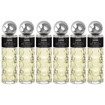 Pack De 6 Eau De Parfum Hombre Saphir Agua De Mayo 200 Ml