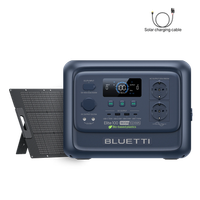 bluetti elite 100 v2 y panel solar 100w power station bio-based iscc plus 1024wh 2 tomas ca 1800w respaldo para apagones y viajes