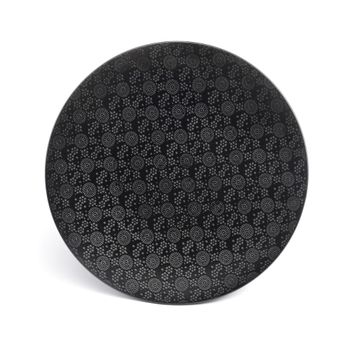 Plato llano (x6) gres negro