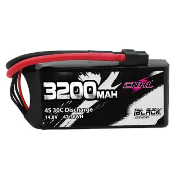 Batería LiPo CNHL Black Series 14.8V 3200mAh 30C 4S con enchufe XT60 para drone RC