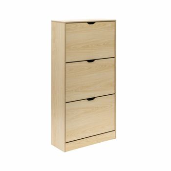 Zapatero con 3 puertas en mdf beige