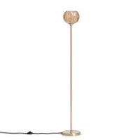 lampara de pie metal y cristal klimt  ambar