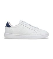 hackett london para hombre hms200085 zapatillas de piel bond break blanco 43 plano cordones casual