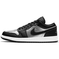 nike zapatillas air jordan 1 low se black metallic silver para hombre