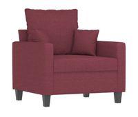 vidaxl sillon de tela rojo tinto 60 cm