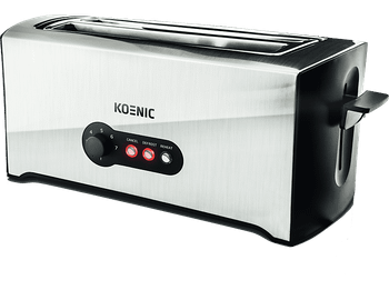 Tostadora - KOENIC KTO 4331 M, 1600 W, 4 rebanadas, Descongelación, Plata