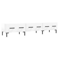 mueble de tv madera de ingenieria blanco brillo 150x36x30 cm vidaxl