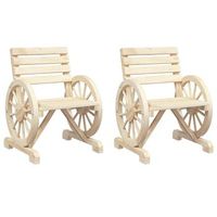 sillas de jardin 2 uds madera maciza de abeto 58x58x785 cm vidaxl