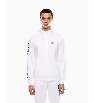 EA7 para hombre. 7M000568_AF13512 Sudadera con capucha Logo Series blanco (XL), Casual, Deportivo, Algodón, Multideporte, Manga larga
