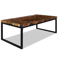 mesa de centro 110x60x40 cm resina - negro