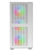 caja atx semitorre gaming mars gaming mcvaultw frontal blanco malla vertical 4x120mm argb 3xpci vert
