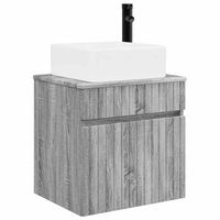 vanidad de lavabo montada en la pared sonoma gris vidaxl