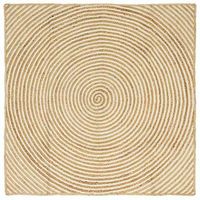 alfombras de area blanco 120 x 120 cm yute vidaxl