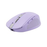 raton trust inalambrico 3200 dpi bluetooth y rf compacto botones silenciosos lila