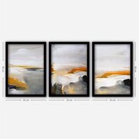 cuadro decorativo enmarcado 3sc62 multicolor 35x45 cm 3 piezas