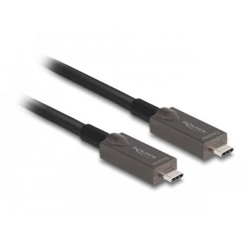 Cable USB-C óptico activo DeLock 5 m 4K DisplayPort 1.4 10 Gbps 60 W