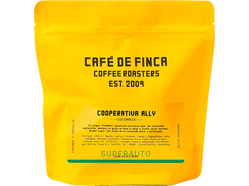 Café en grano - de Finca Colombia Cooperativa Ally, Colombia, Caturra y Castillo, Cacao Frutos Secos Tostados, 250g
