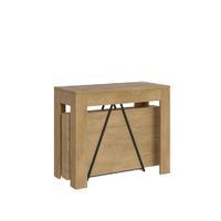 consola extensible 90x42302 cm efecto madera roble natural