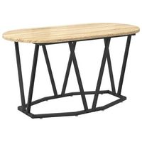 mesa de centro 80x40x405 cm madera compuesta y metal - marron