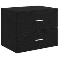 mueble de bano montado en la pared roble negro vidaxl