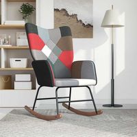 silla de relax  silla mecedora de tela patchwork