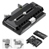 lanxire placa de liberacion rapida 120mm y kit abrazadera para manfrotto 501 502 dji gimbals soporte qr camara