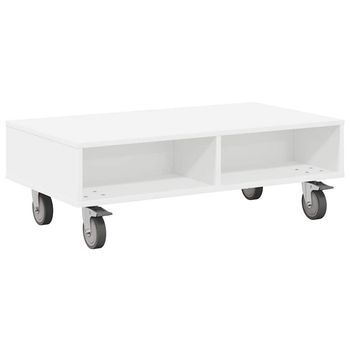 Mesa Lateral Con Ruedas 90 X 50 X 30 Cm Madera De Ingeniería Vidaxl
