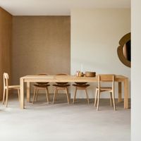 mesa extensible de roble macizo para 6-10 personas