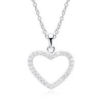 cadena de plata 925 con corazon engastado