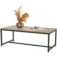 mesa de centro para salon estructura resistente de metal 100x50x36 cm