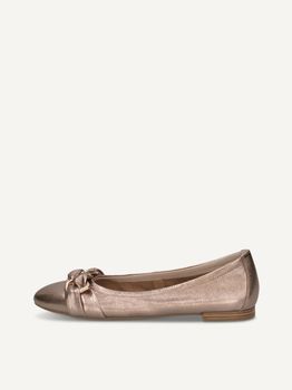 CAPRICE Ballerina, brown, made of Leather with Block heel, Size 36