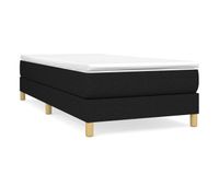 estructura de cama box spring tela negro 90x200 cm