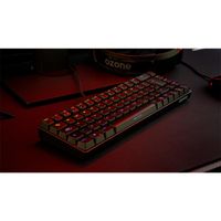 ozone mini tactical- teclado gaming mecanico sin teclado numerico bluetooth 50 switches outemu red iluminacion led rgb silencioso layout espanol negro