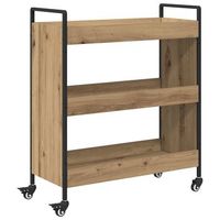 carro de cocina roble artisan 70 x 30 x 82 cm vidaxl