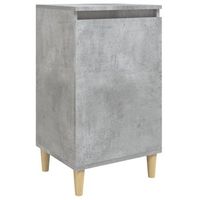 mesita de noche con compartimento con puerta 40 x 35 x 70 cm madera contrachapada gris dec034013