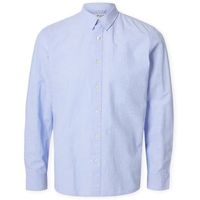 selected camisa manga larga slimsun ls shirt - cashmere blue para hombre