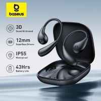 auriculares deportivos inalambricos baseus bf1 lite de diseno abierto bluetooth 54 con gancho para la oreja bajos potentes 60 horas de reproduccion