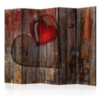 biombo - heart on wooden background ii room dividers