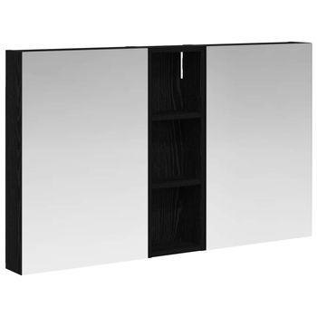 Juego De Muebles De Baño | Armario De Baño Con Estante 3 Piezas 100 X 10,5 X 60,5 Cm