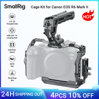 kit de jaula de camara smallrig r6 mark ii para canon eos r6 mark ii con abrazadera de cable de mango superior placa de liberacion rapida arca-swiss-5197