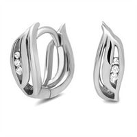 circonitas de aros de plata 925 rodiado
