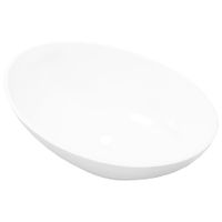 lavabo ovalado de ceramica blanco 40x33 cm